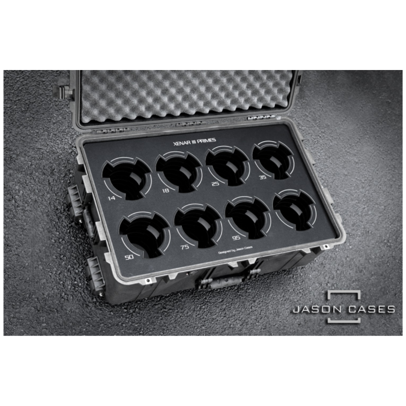 Jason Cases Valise pour Schneider Xenar III 8-lens (BLACK overlay)