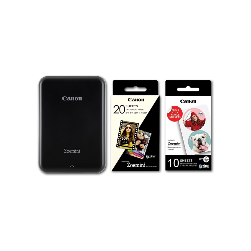 Canon Imprimante photo de poche Zoemini Pack - Noir (30 feuilles)