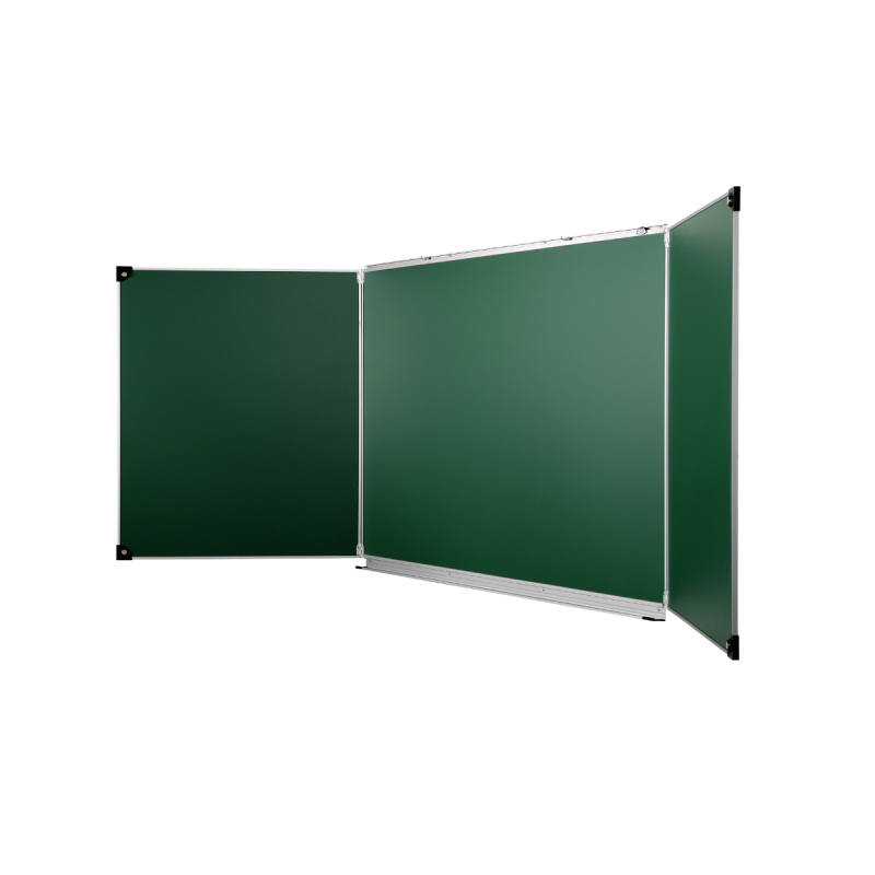 Ulmann Tableau scolaire triptyque encadrement Alu 100x150cm Vert