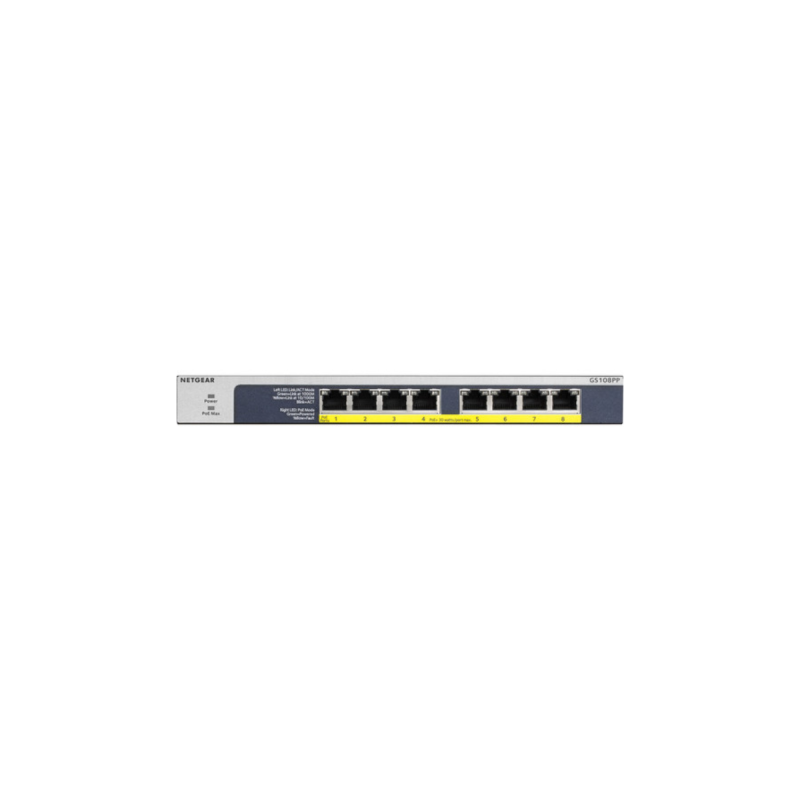 Netgear 8-PORT GE PoE/PoE+ UNMANAGED SWITCH (GS108PP)