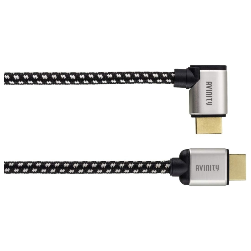 Avinity Câble HDMI gde vit., con. mâle-mâle 90° text. doré, Eth. 3,0m