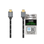 Hama Câble HDMI ht débit, f. mâle - f. mâle Ethernet, text. doré 3,0m