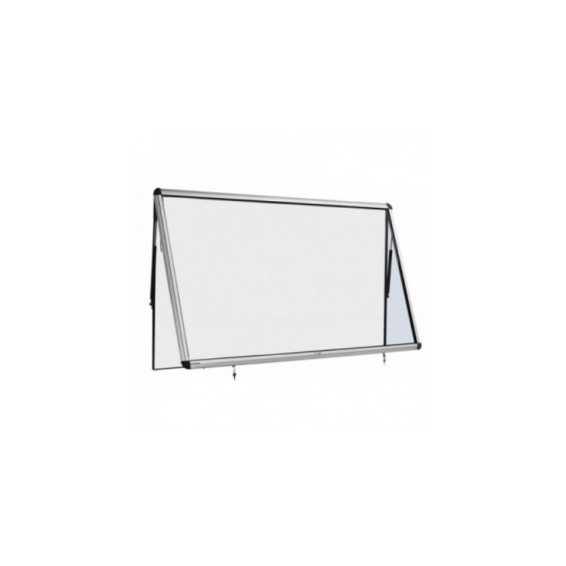 Ulmann Vitrine affichage ext. porte relevable blanc 99,5x157,5cm