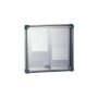 Ulmann Vitrine affichage int. portes coulissantes zinc/inox 69x73cm