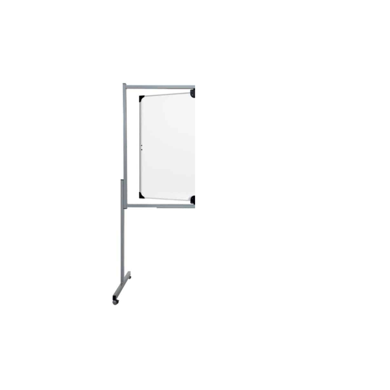 Ulmann Tableau pivotant H châssis gris mobile 2 x blanc 100x150cm