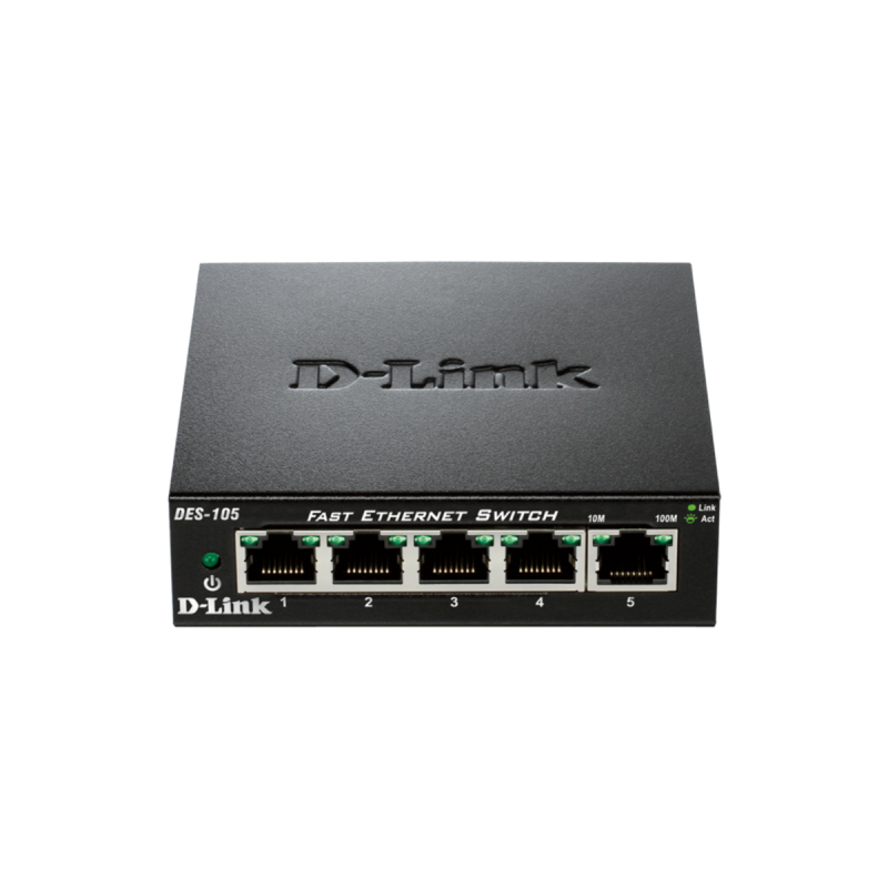 D-Link 5 ports 10/100Mbps Métallique