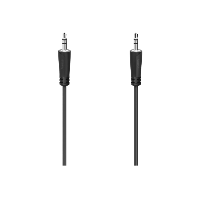 Hama Câble audio f. jack mâle 3,5mm-f. jack mâle 3,5mm,stéréo 0,5m