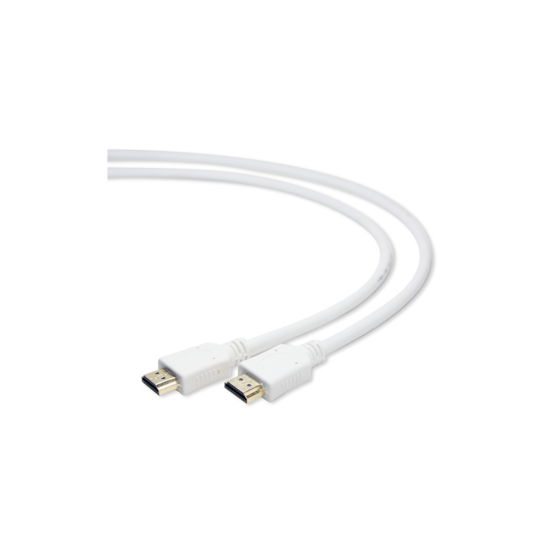 Cablexpert Cordon HDMI High Speed ethernet 2.0 3D/4K UHD Blanc 1.80m