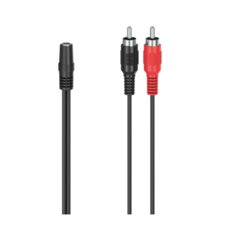 Hama Adaptateur audio, jack stéréo mâle 3,5 mm, 2 fiches RCA femelles