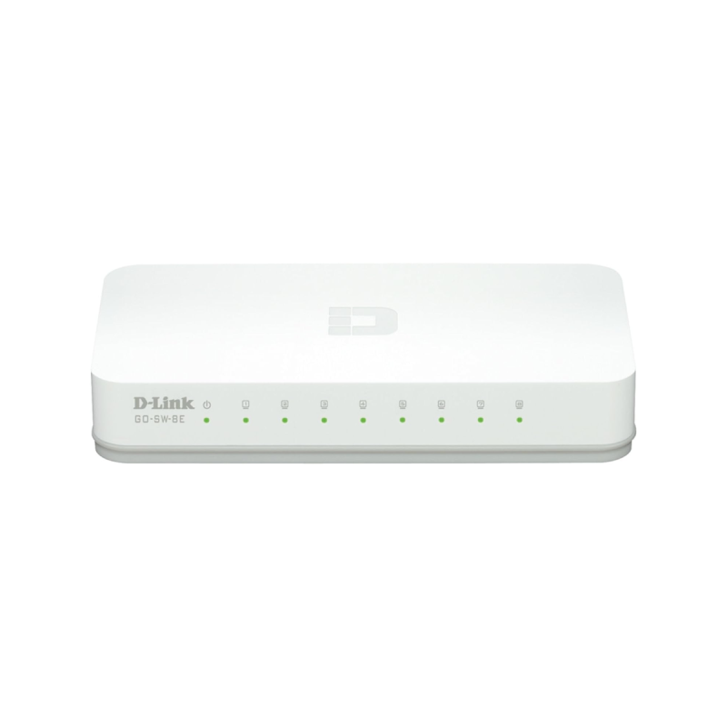 D-Link Mini switch 8 Ports 10/100Mbps, format de bureau D-link Green