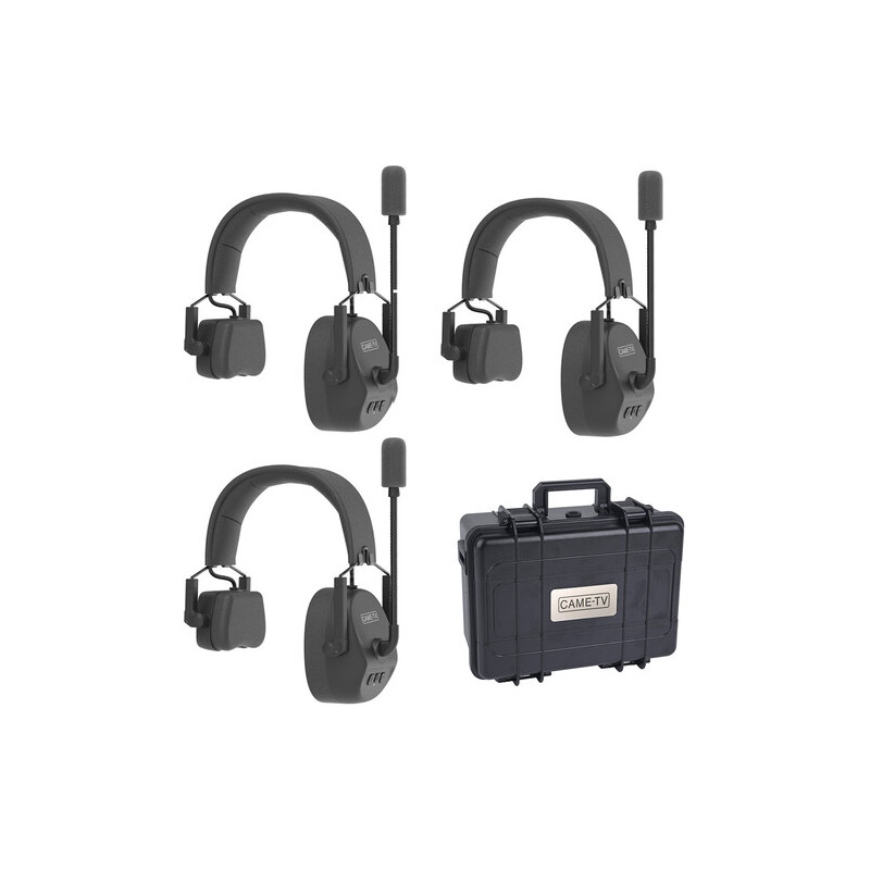 CAME-TV KUMINIK8 Duplex Digital Wireless Headset 450M Ear 3 Pack