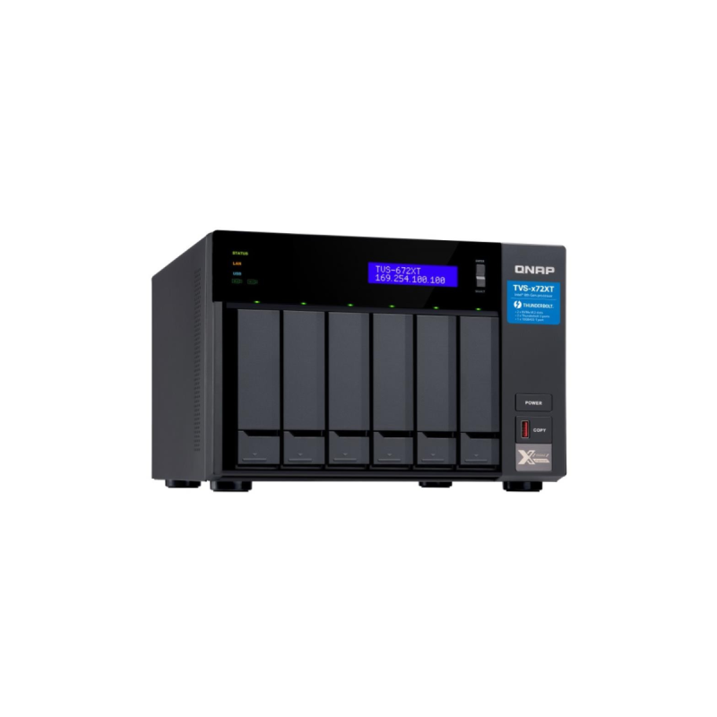 QNAP Tour TVS-672XT-I3-8G 48TB (6x8TB),10GbE&TBT3 Disques Entreprise