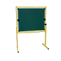 Ulmann Tableau pivotant H/V 100x120cm/roulettes Châssis jaune (vert)