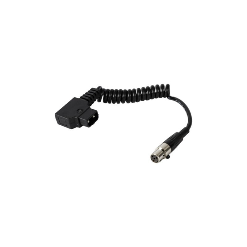 Private Label D-Tap to Mini XLR-4 Power Cable Coil 23" /60cm