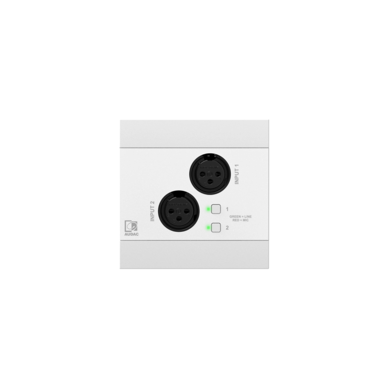 Audac Plastron mural audio réseau - 2 x XLR + BT (4 CH) blanc