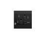 Audac Plastron mural entrée audio réseau 2x XLR+Jack 3,5+BT(4CH)noir