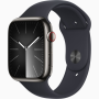 Apple Watch Series9 Cell 45mm Graphite Ssc Midnight Sp Bnd S