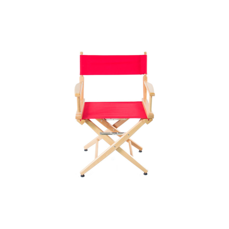 Filmcraft Pro Series Director Chair SHORT natural - RED canvas