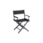 Filmcraft Pro Series Director Chair SHORT black - WHITE canvas