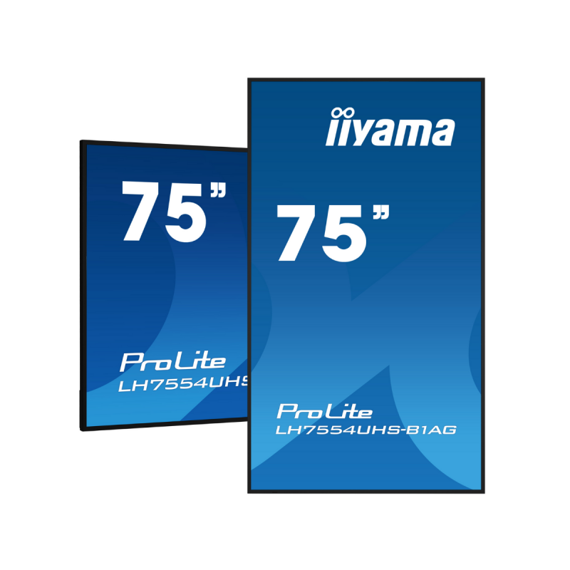 IIYAMA LFD 75" dalle IPS 24/7 3840x2160 1xVGA 3xHDMI 2xHP 1xDP 2xUSB