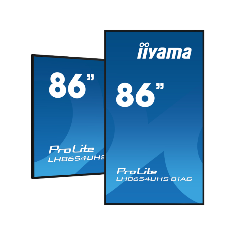 IIYAMA LFD 86" dalle IPS 24/7 3840x2160 1xVGA 3xHDMI 2xHP 1xDP 2xUSB