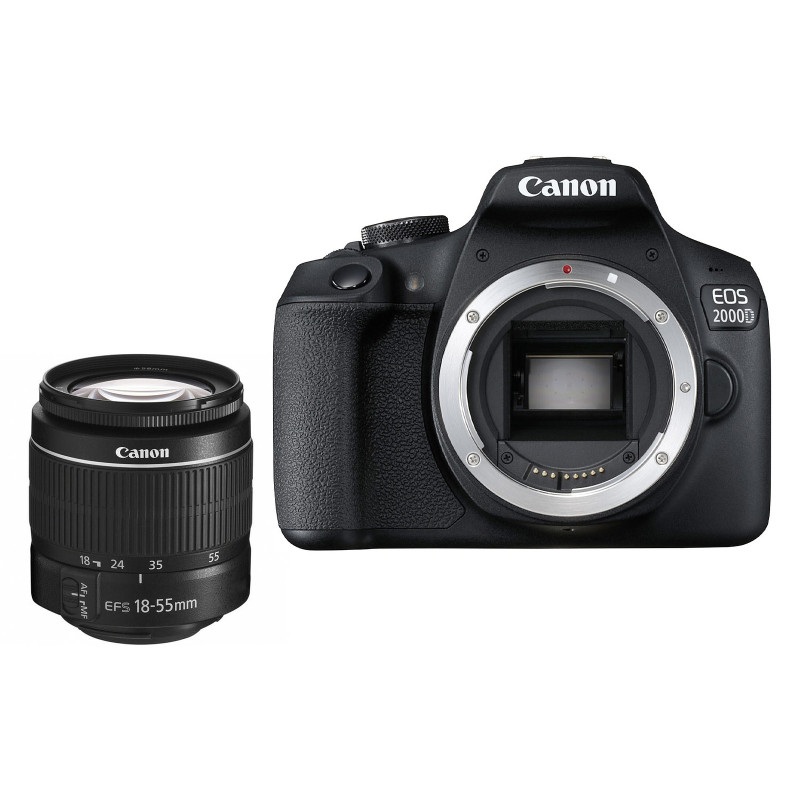 Canon Boitier EOS 2000D Reflex 24 Mpx  + optique EF-S 18-55 DC III