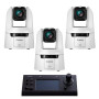 Canon Pack 3 Caméras PTZ 4K CR-N500W (Blanc) + RC-IP100 offert !