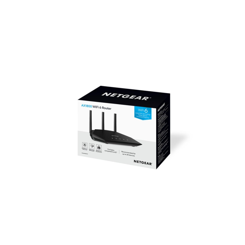 Netgear RAX10 Routeur sans fil Wi-Fi AX Dual Band AX1800 avec 4 ports