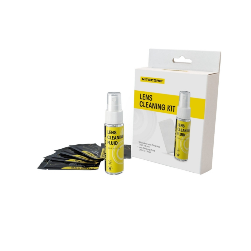 Nitecore Lens Cleaning Kit (5 x lens cloth / 1 x 30ml fluid)