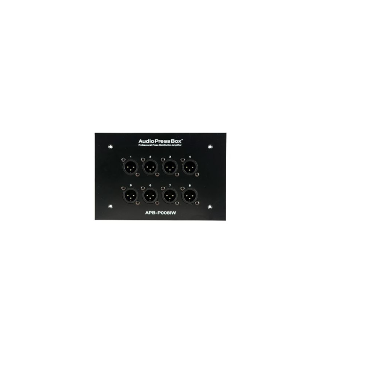 Audiopressbox Expander encastrable, Noir, 1xLINK/LINE IN / 8xOUT XLR