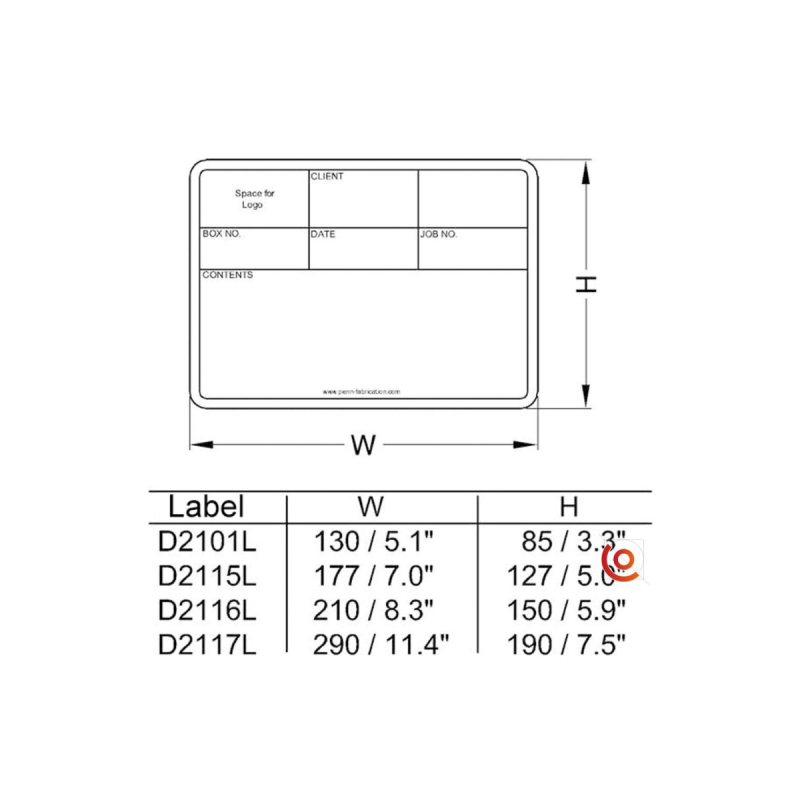 Audiopole Etiquette autocollante vierge pour flight-case 85 x135 mm