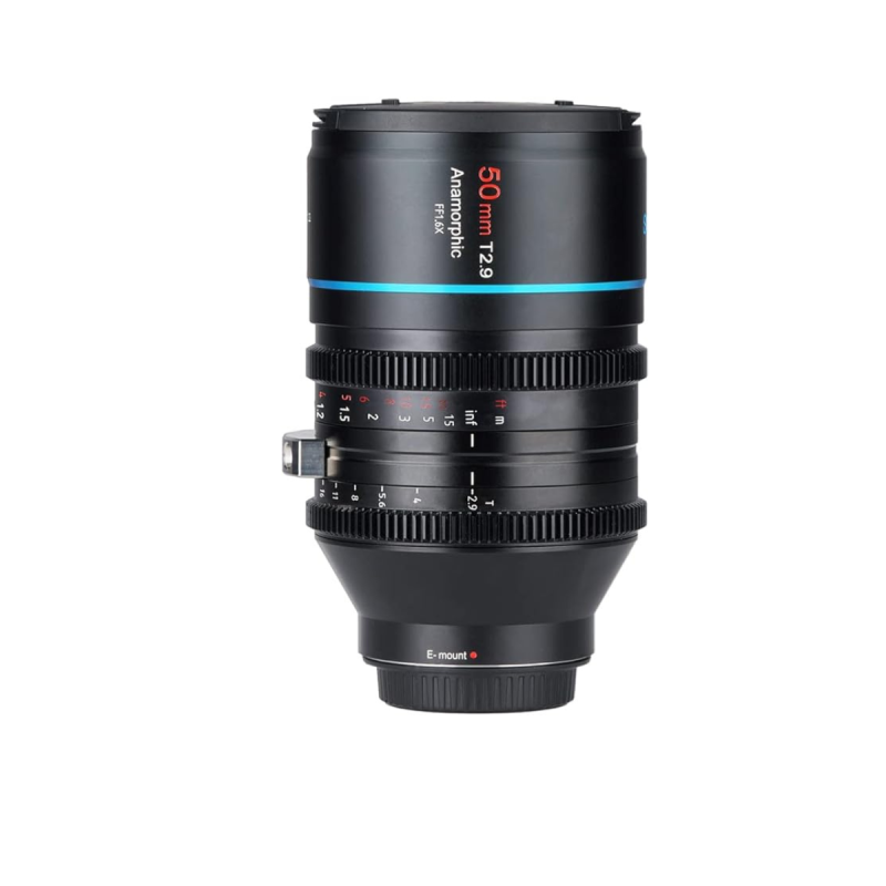 Sirui 50mm T2.9 1.6x Carbon Full-frame Anamorphic E Mount Blue