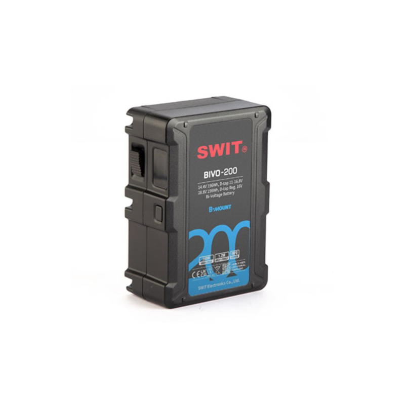 SWIT 200Wh 200W High Load V-Mount Battery USB-C OLED 2xD-taps