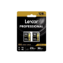 Lexar Carte SD Pro Gold Series UHS-II 1800x 128GB V60 - 2PACK