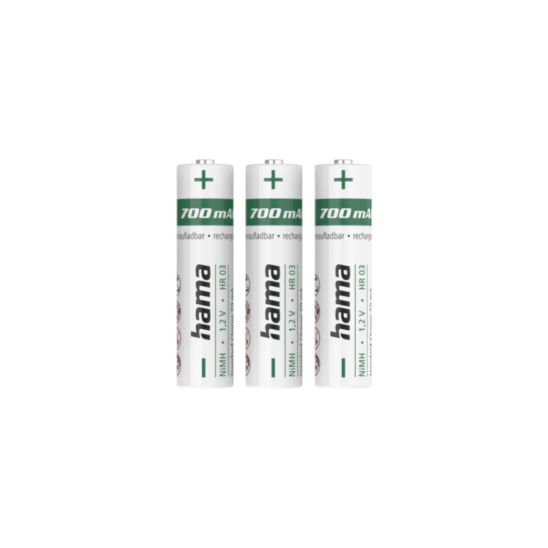 Hama Accu Nimh Aaa Micro 700 Mah 3 Pcs