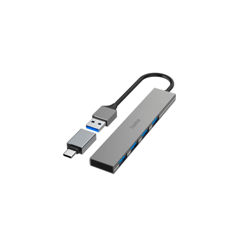 Hama Hub Usb 3.2G1-Usb-C/A-4Xusb-A 5Gb/S