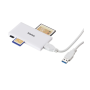 Hama Lecteur multi-cartes USB 3.0, SD / microSD / CF / MS, blanc