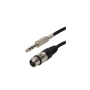 Cordon XLR 3b F / Jack 6.35 M mono - noir - 1 m