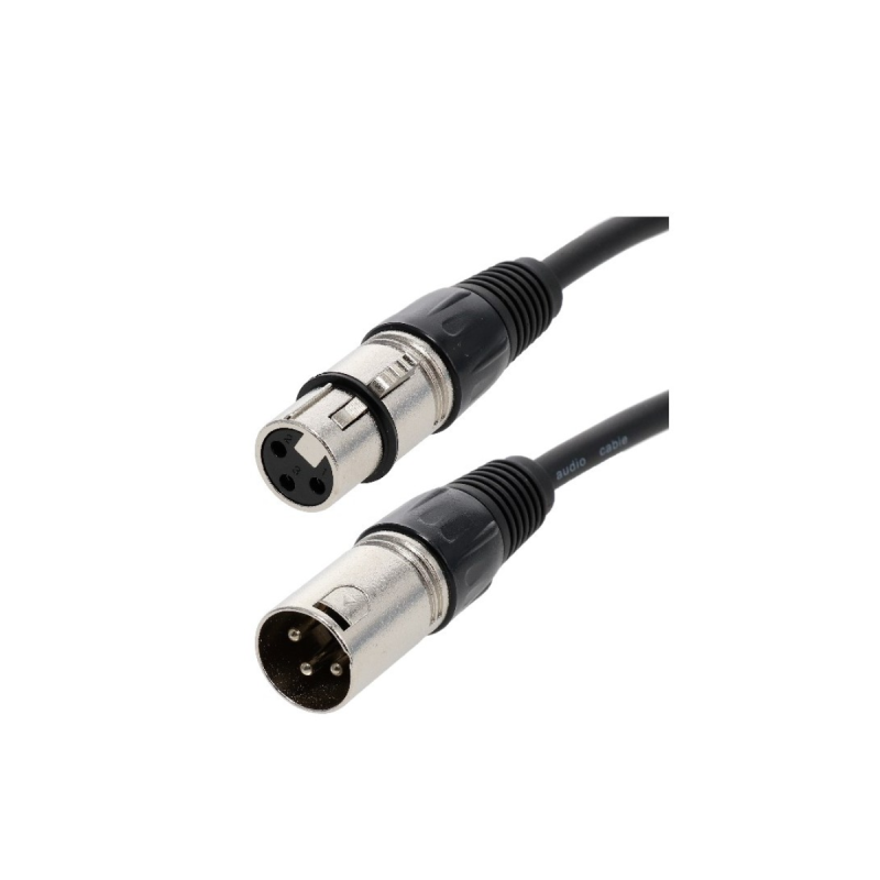 Cordon XLR 3b M / XLR 3b F - noir - 3 m