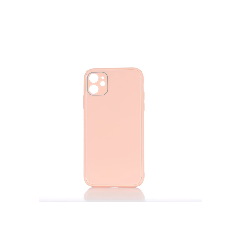 WE Coque de protection GLASS APPLE IPHONE 11 Rose poudré