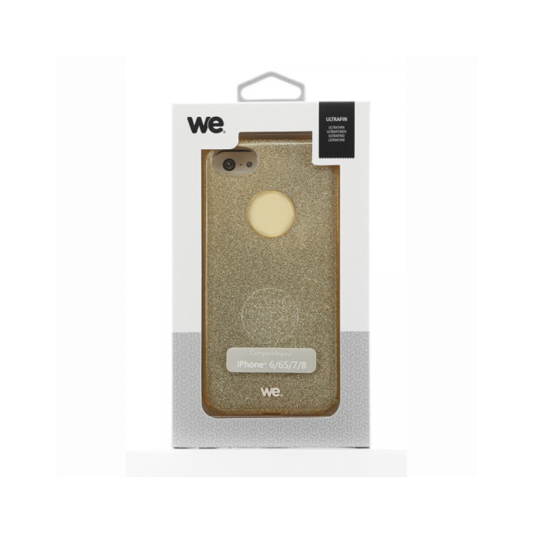 We coque de protection PAILLETTES IPHONE 6 / 6S / 7 / 8 / SE Or