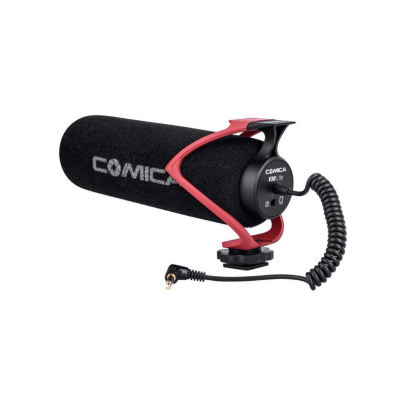 COMICA Super Cardioid Condenser Shotgun Microphone (Red)