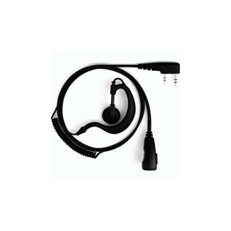 On Set Head G-Hook Black For Kenwood G-Shaped Ear Hook Double Line