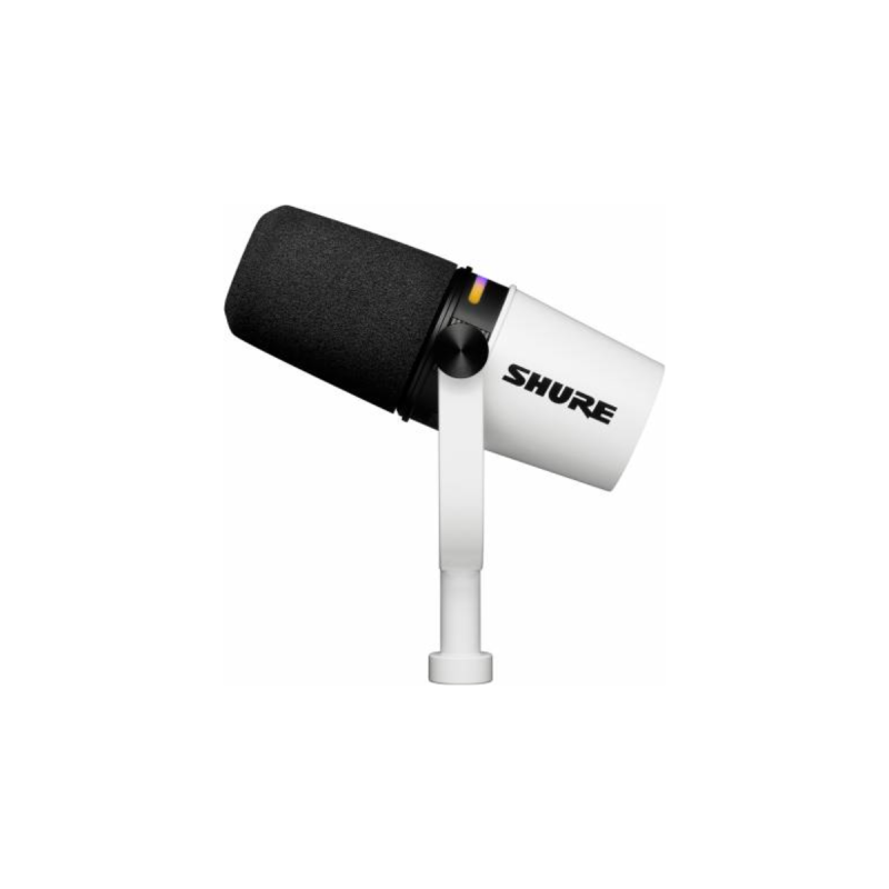 SHURE Micro de podcast XLR & USB-C - Blanc