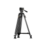 Tilta 75mm Cine Fluid Head 2-Stage One Touch Carbon Tripod Legs Gray