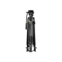 Tilta 75mm Cine Fluid Head 2-Stage One Touch Carbon Tripod Legs Gray