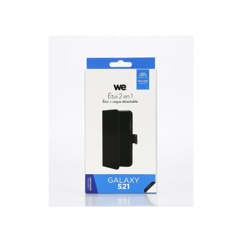 WE Etui folio MAGNETIQUE SAMSUNG GALAXY S21 Noir