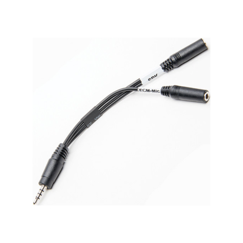 AZDEN - Adaptateur HX-MI TRRS Jack 3.5mm vers 2 prises jack femelle.