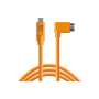 Tethertools TetherPro Câble USB-C vers USB-C Orange 4.6m Coudé