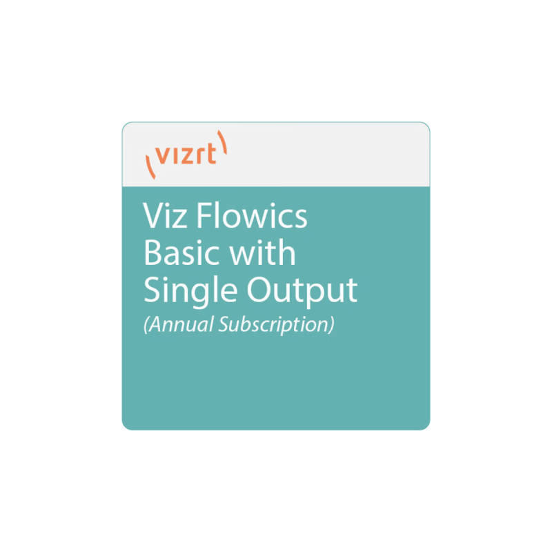 Vizrt Viz Flowics Basic with Single Output Annual Subscription